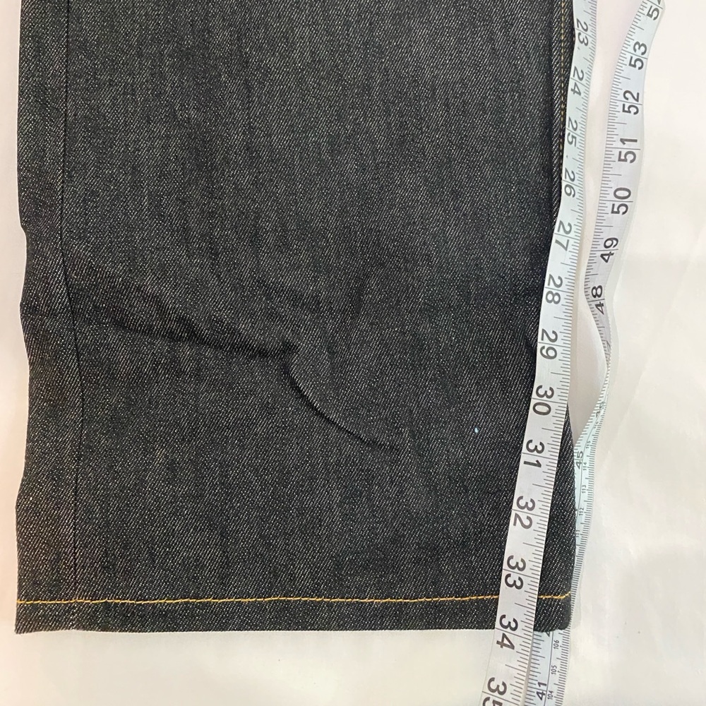🆕 LEVI’S 501 Shrink-to-Fit Black Wash Straight Leg Button-Fly Denim Jeans 44/34 - Picture 10 of 11